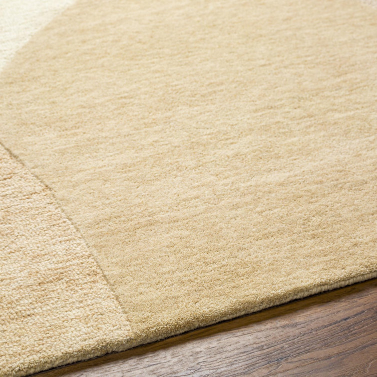 Orren Ellis Malike Handmade Hand Tufted Wool Beige Rug Wayfair